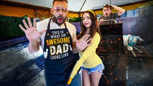 FamilyStrokes: “I’ll Drain Your Cock Before the BBQ” – Serena Hill Gets Marinated In White Sauce